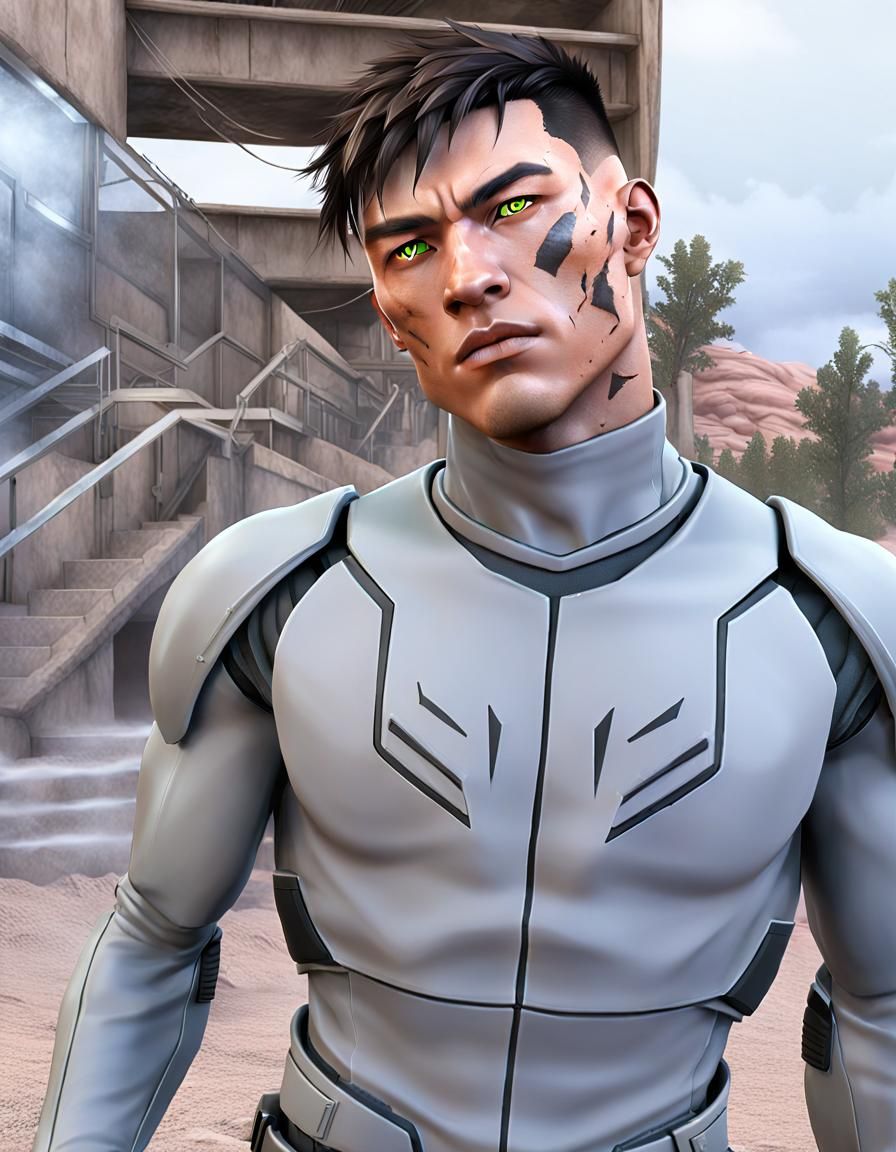 Sci-Fi Synth Teen in Post-Apocalyptic Setting