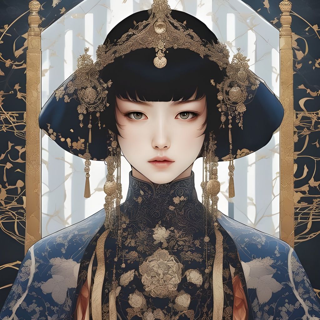 Elegant Geisha: AI Generated Image