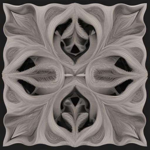 Abstract Vector Fractal with 3D Shading