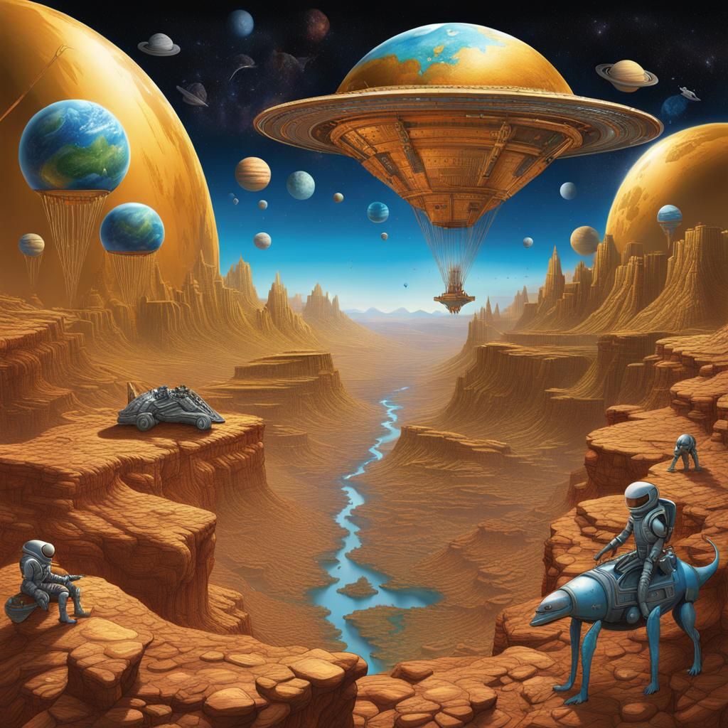 Alien creatures on Mars...