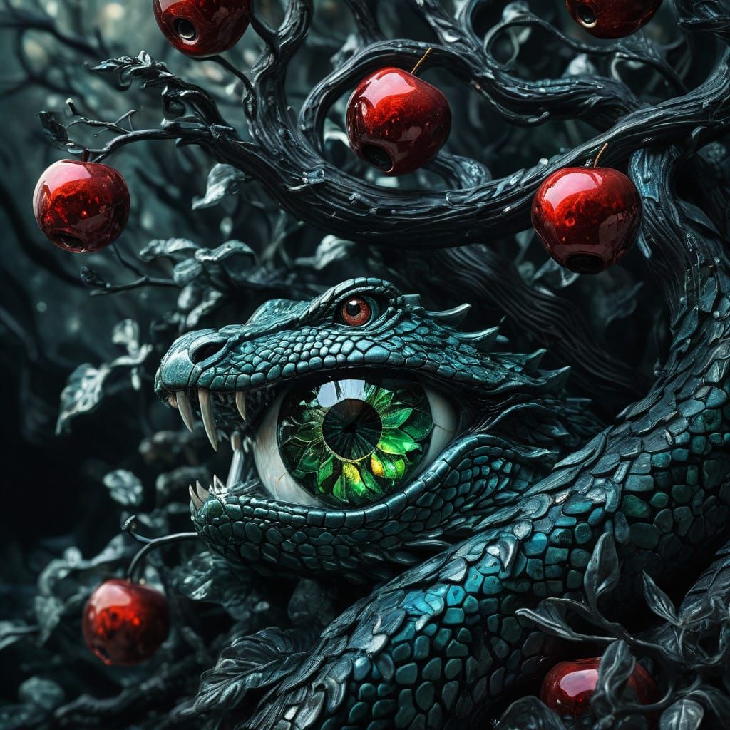 Surrealism Hyperrealism: Enchanted Black Tree