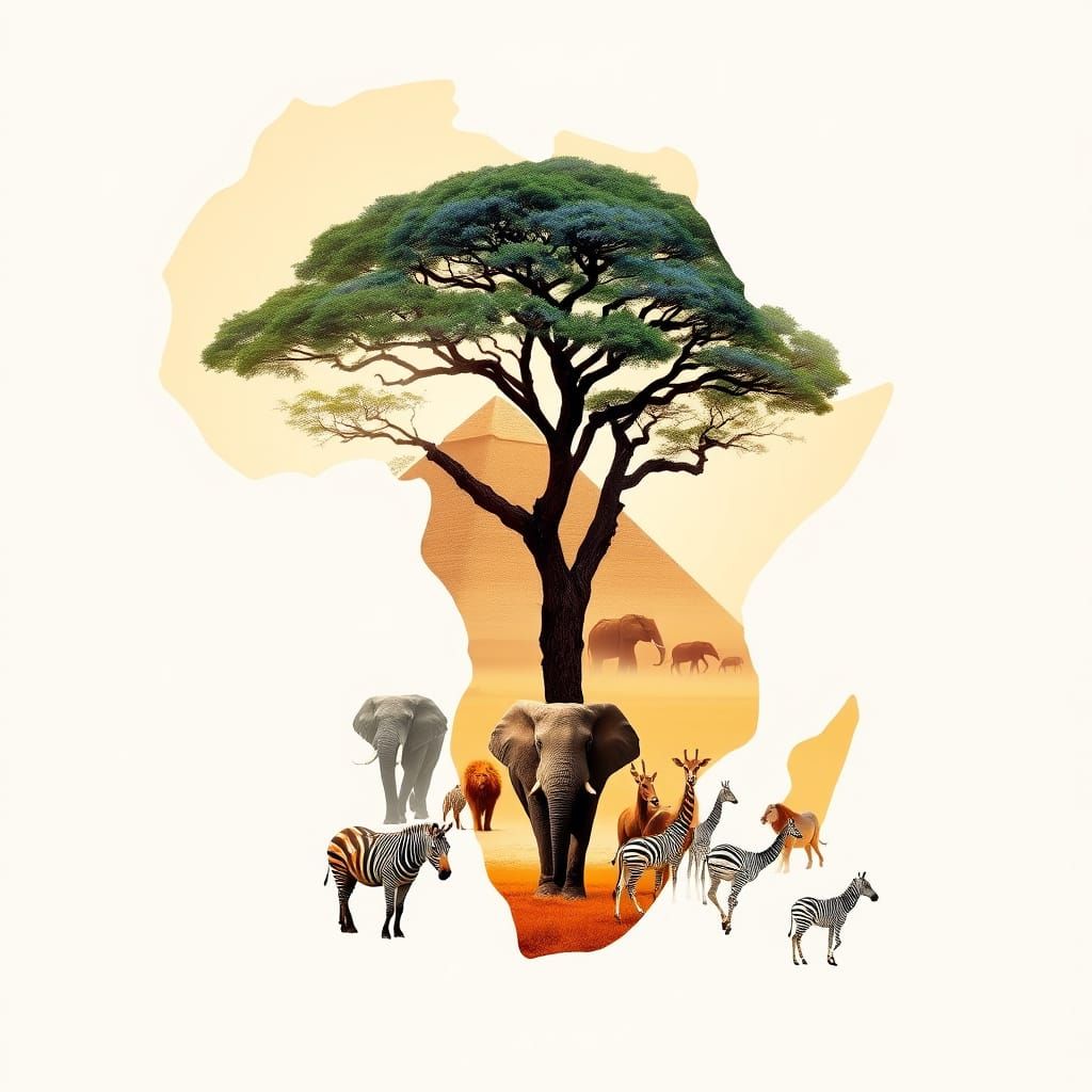 Surreal Double Exposure of African Wonders