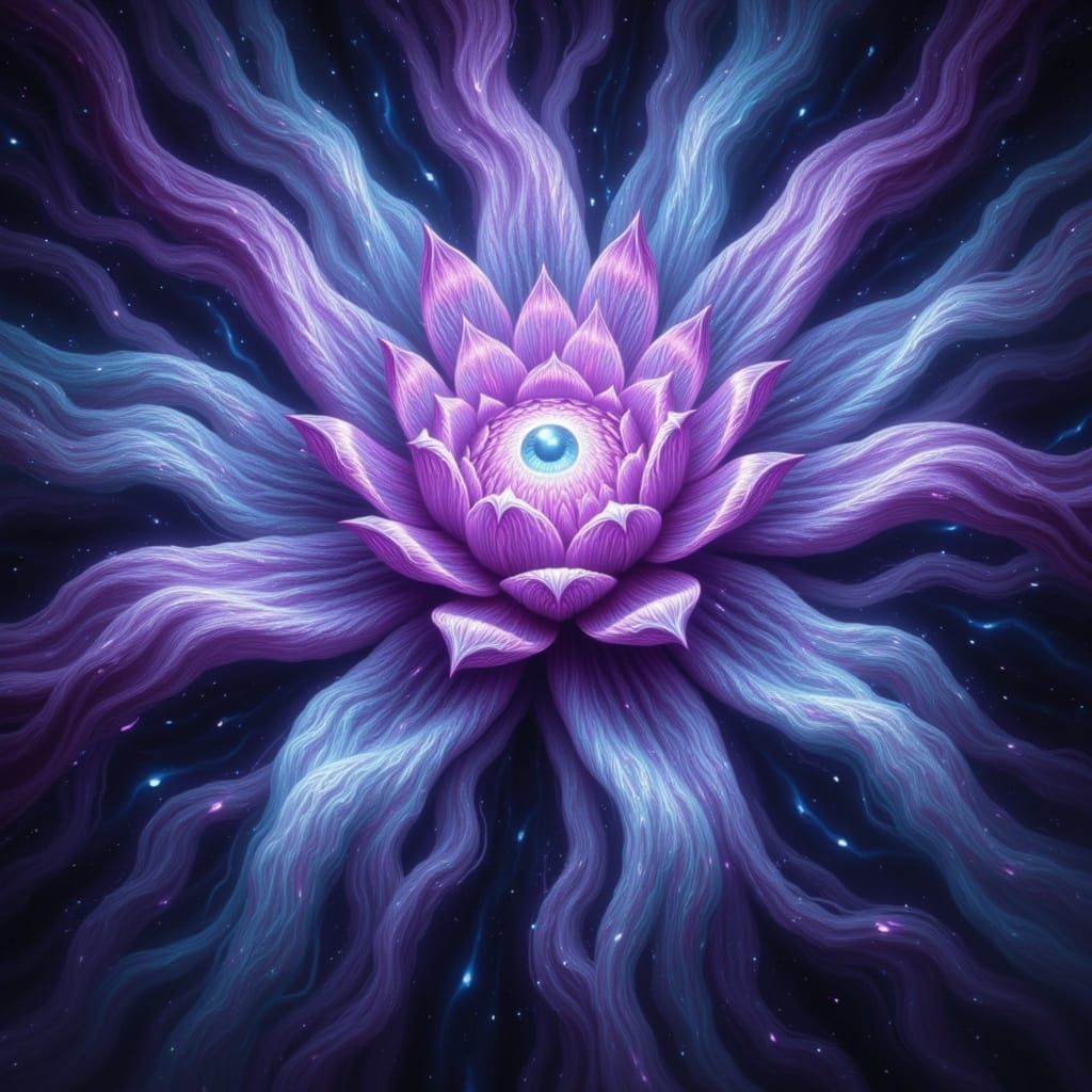 Abyssal Angelic Flower with All-Seeing Eye