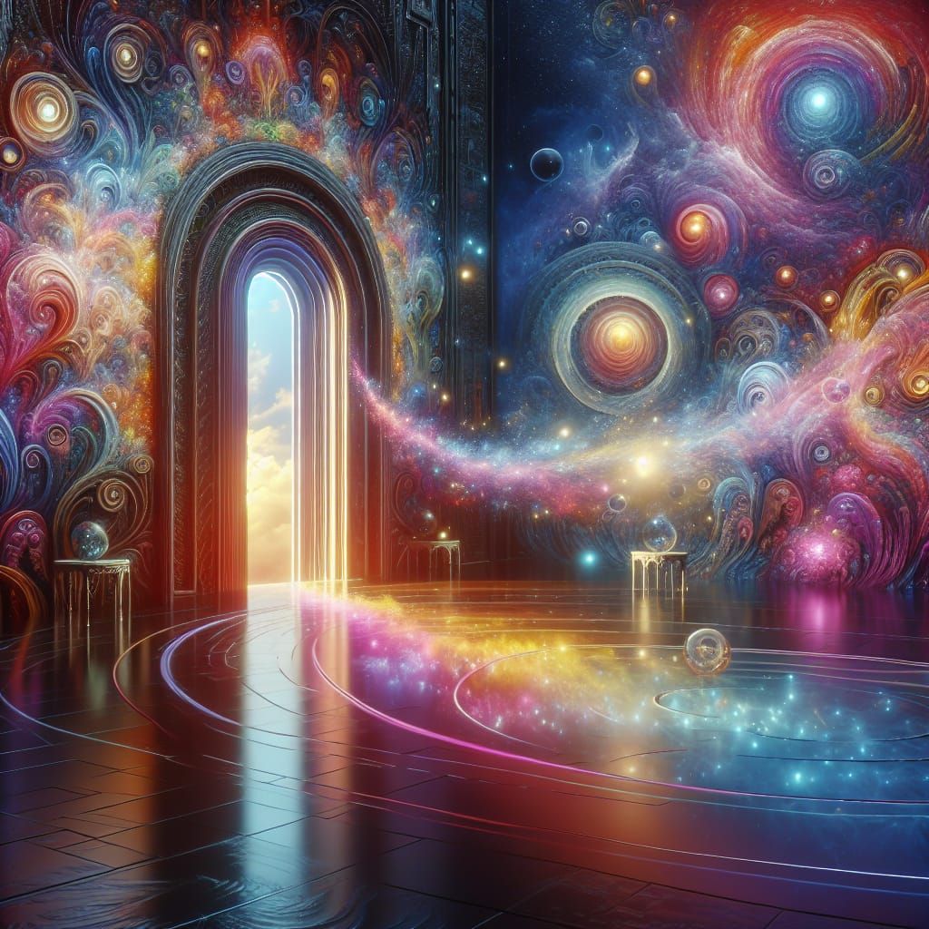 Psychedelic Doorway Between Worlds in 8k