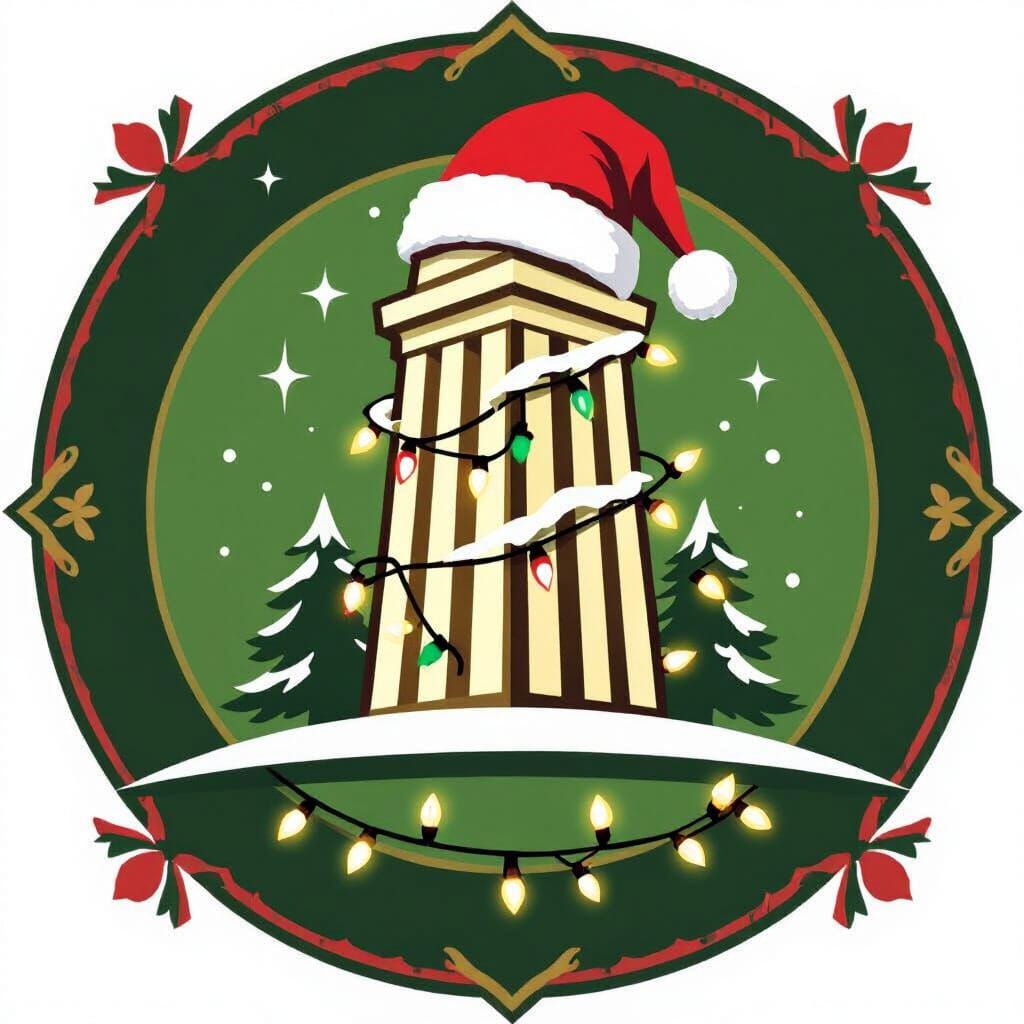 SENA Logo with Christmas Decorations