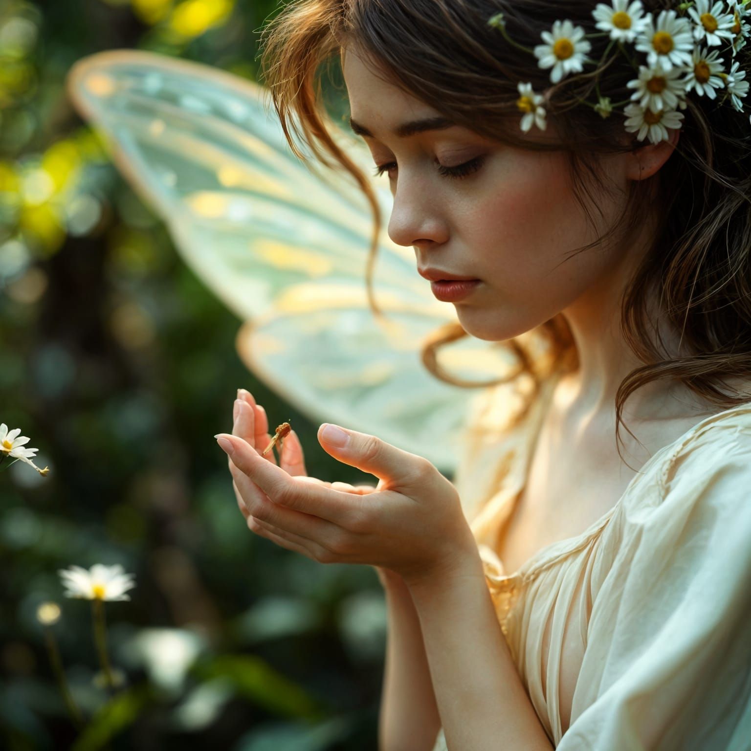 Ethereal Fairy in Dying Forest, Fine Art Photography