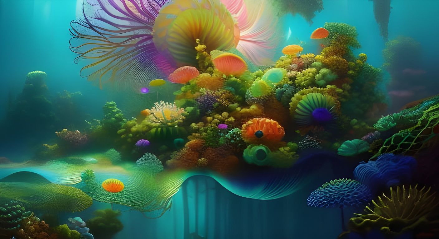 Underwater flowers