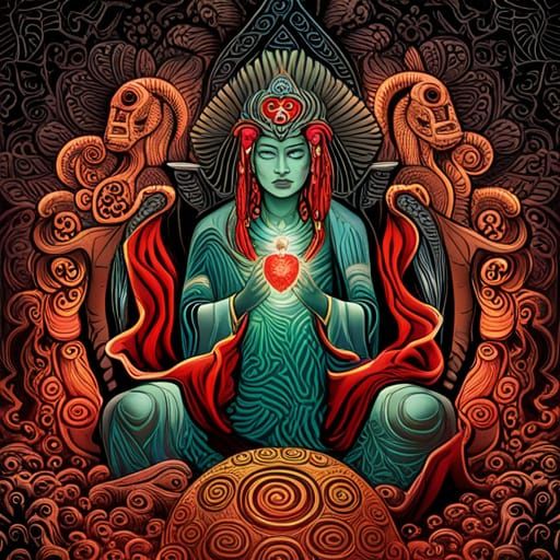 Mayan Priestess Ritual: A Dramatic, Detailed Scene