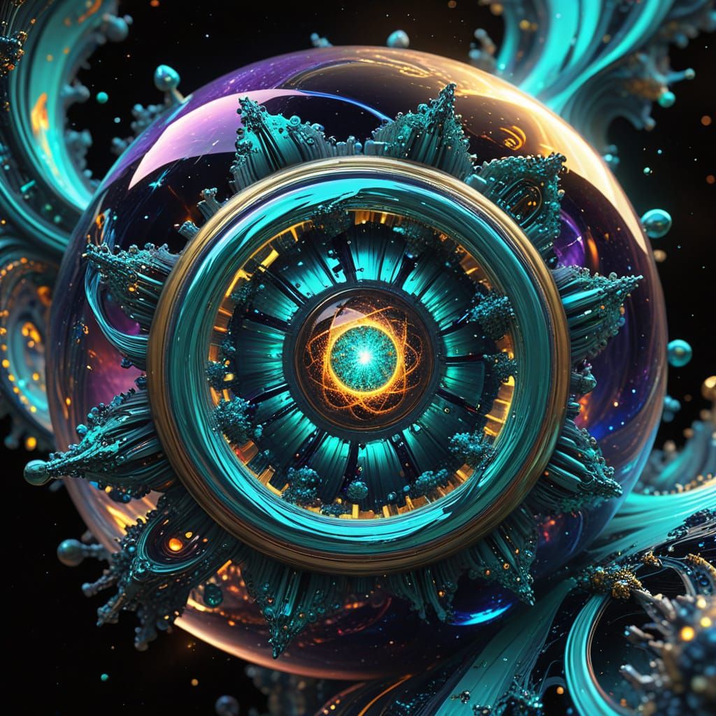 Colossal Planet Fractal Singularity with Plasma Tendrils