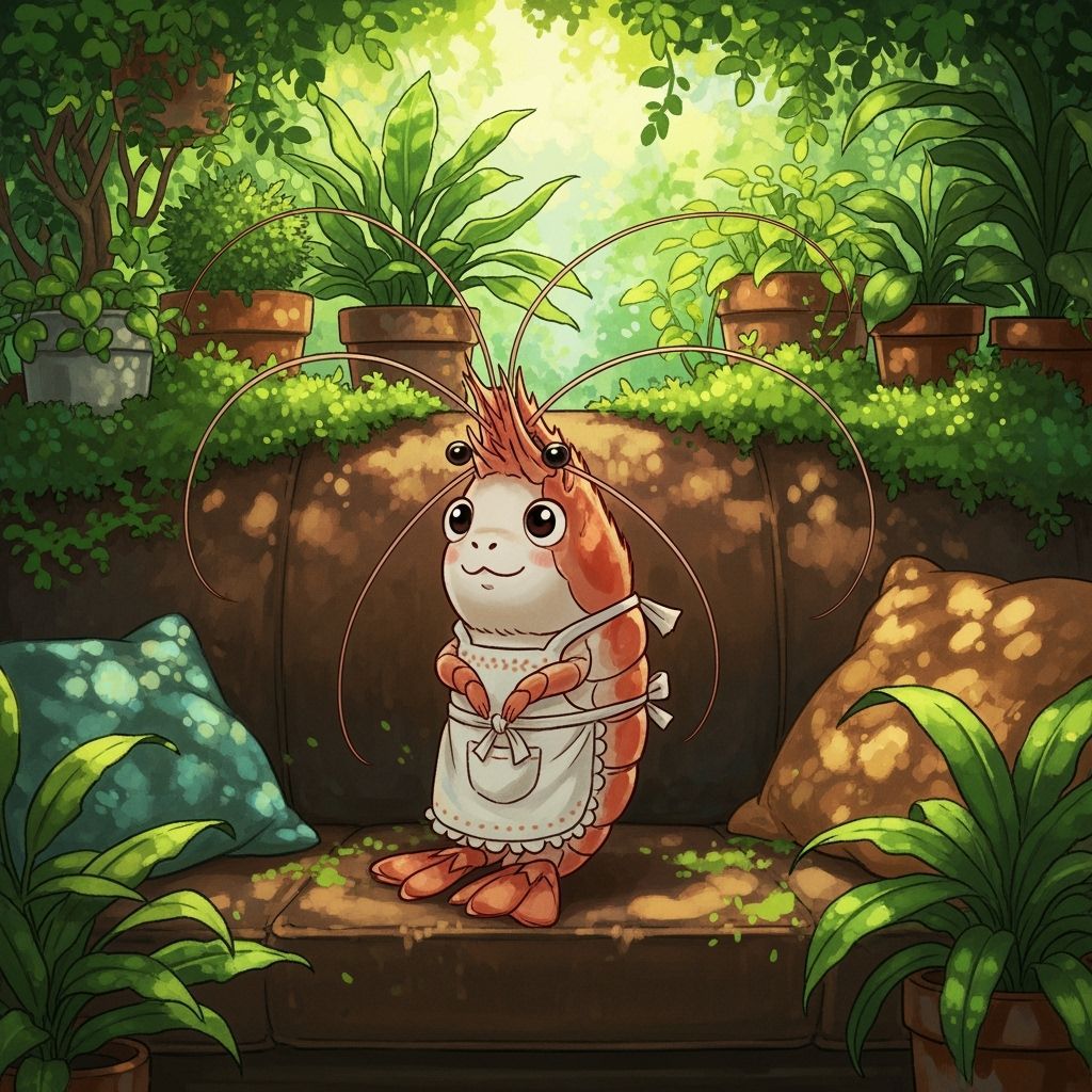 Ghibli River Prawn on Couch with Apron