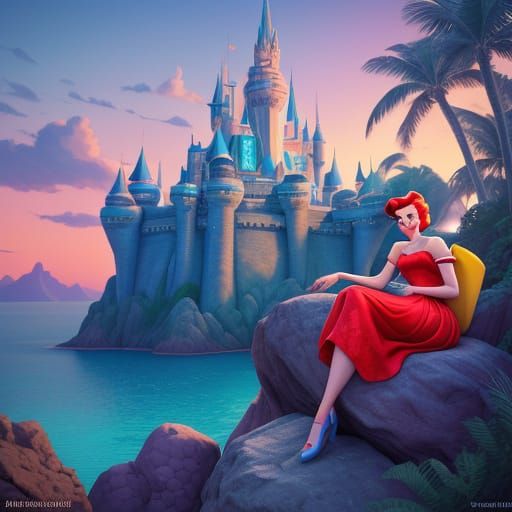 Ariel as 1950s Smoker, Disney-Pixar Concept Art