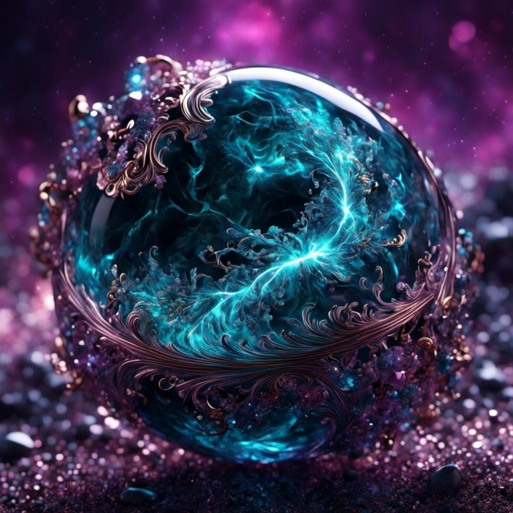 Turquoise Nebula with Bio-Luminescent Eyes