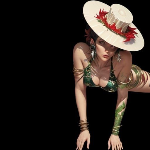 Angular Azure Ferns in Chaotic Swirls of Sharp Points and Sp...