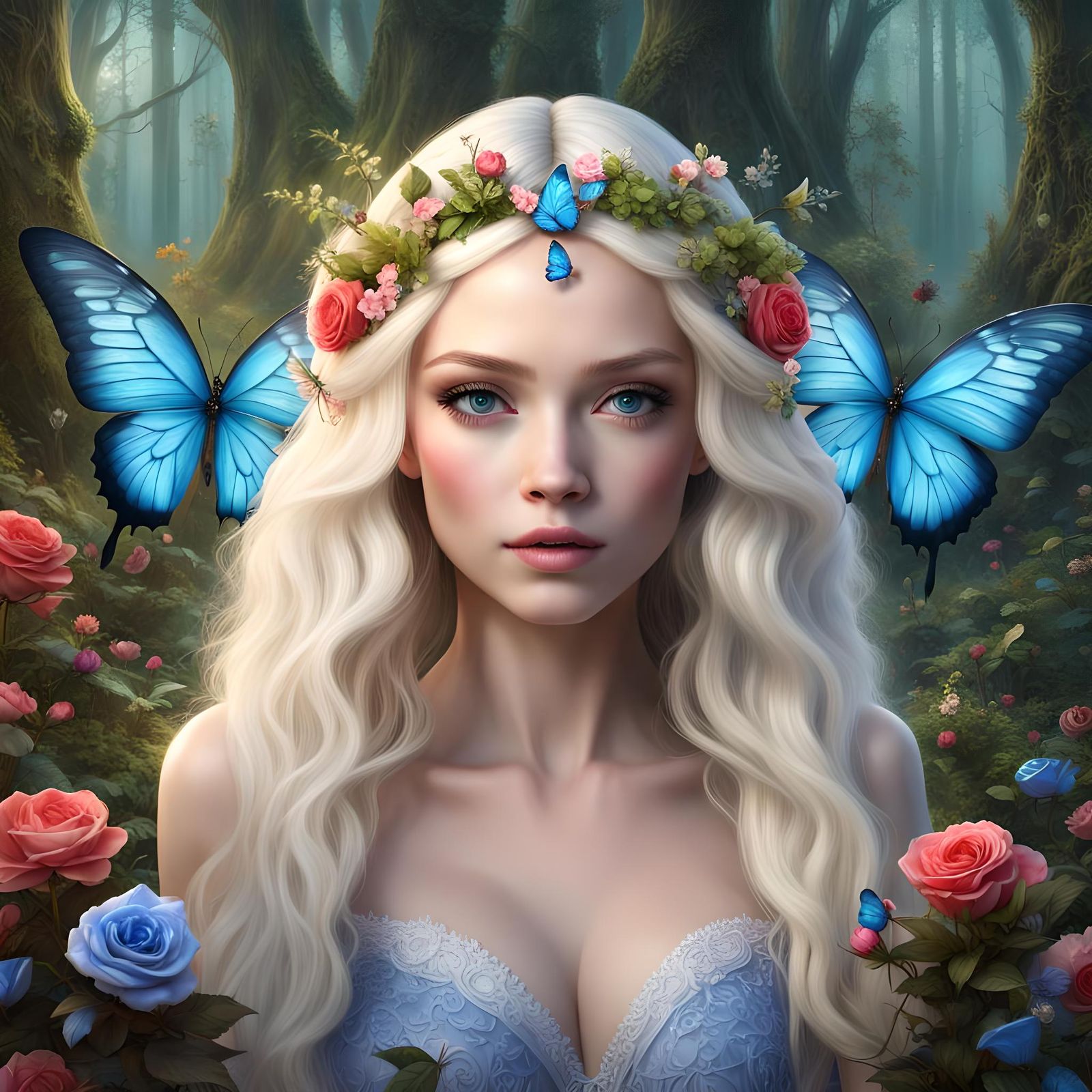 Enchanted Fairy Princess in Woodland Forest