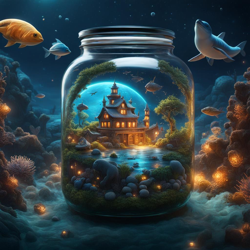 Galaxy in a Jar Undersea Fantasy Art