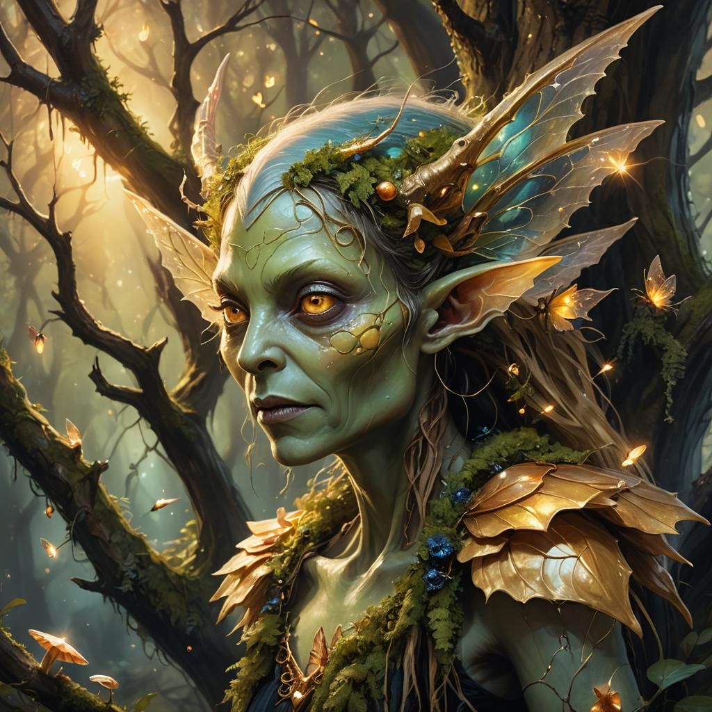 Fantasy Alien Creature Portrait in a Gothic Style