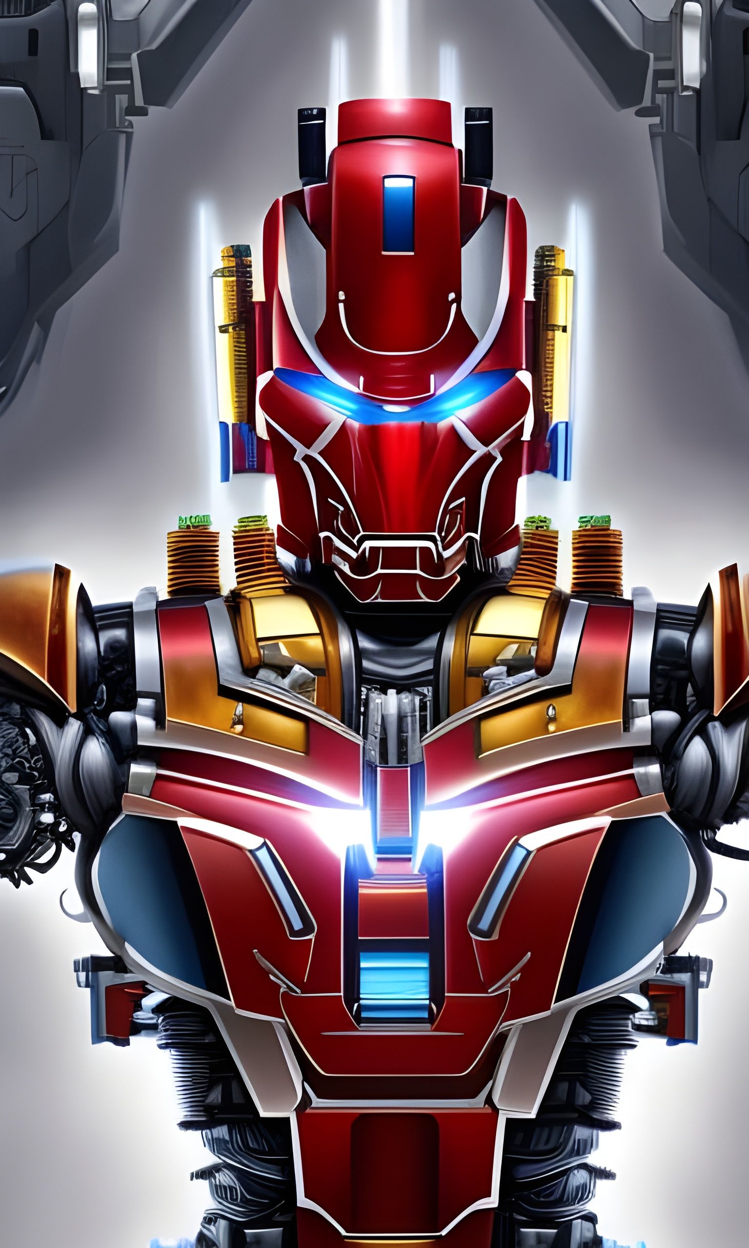 HD HQ intricate hyperdetailed masterpiece portrait of an epic anthropomorphic robot cyborg robocop terminator Optimus pr...