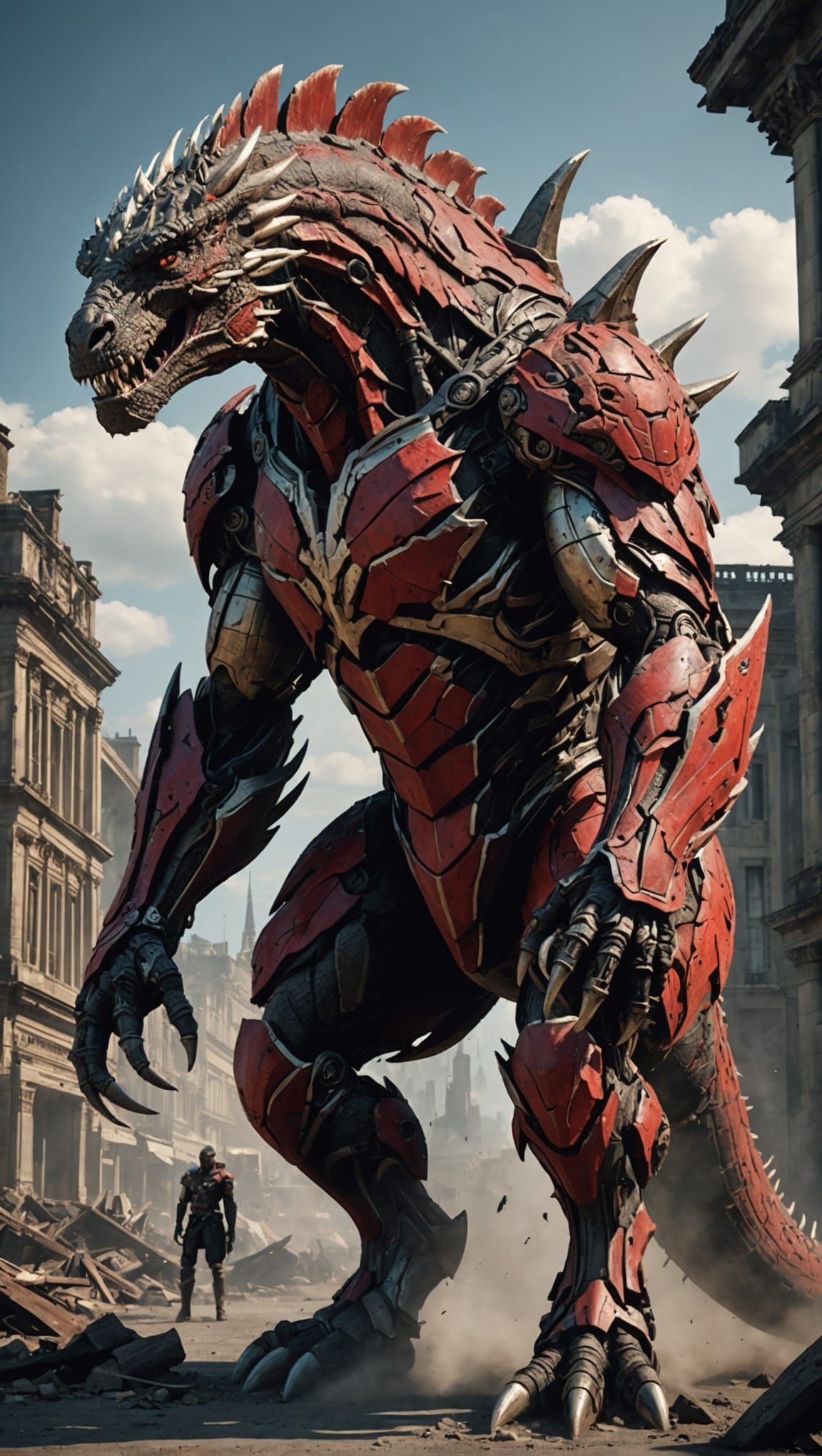 Komodo Titan Horse Hybrid in Destroyed London