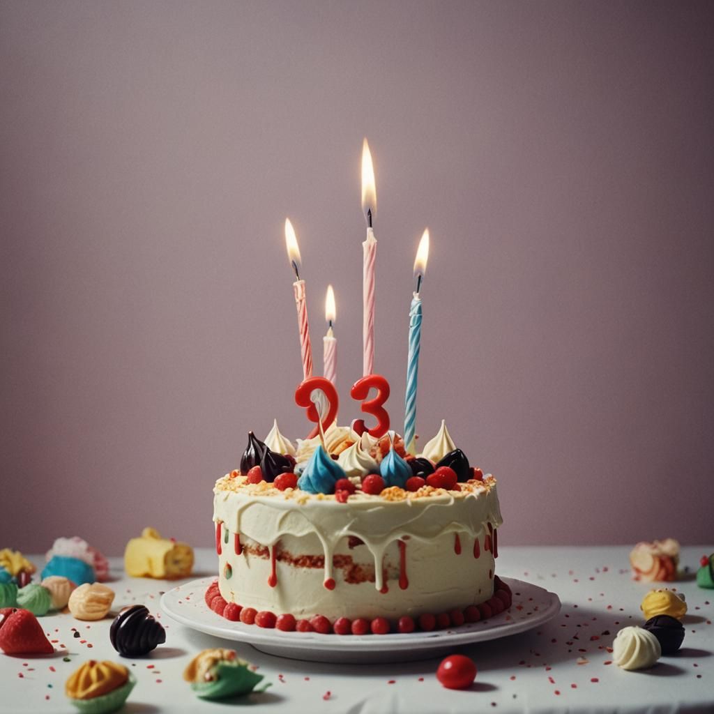 Cinematic Birthday Cake Film Still