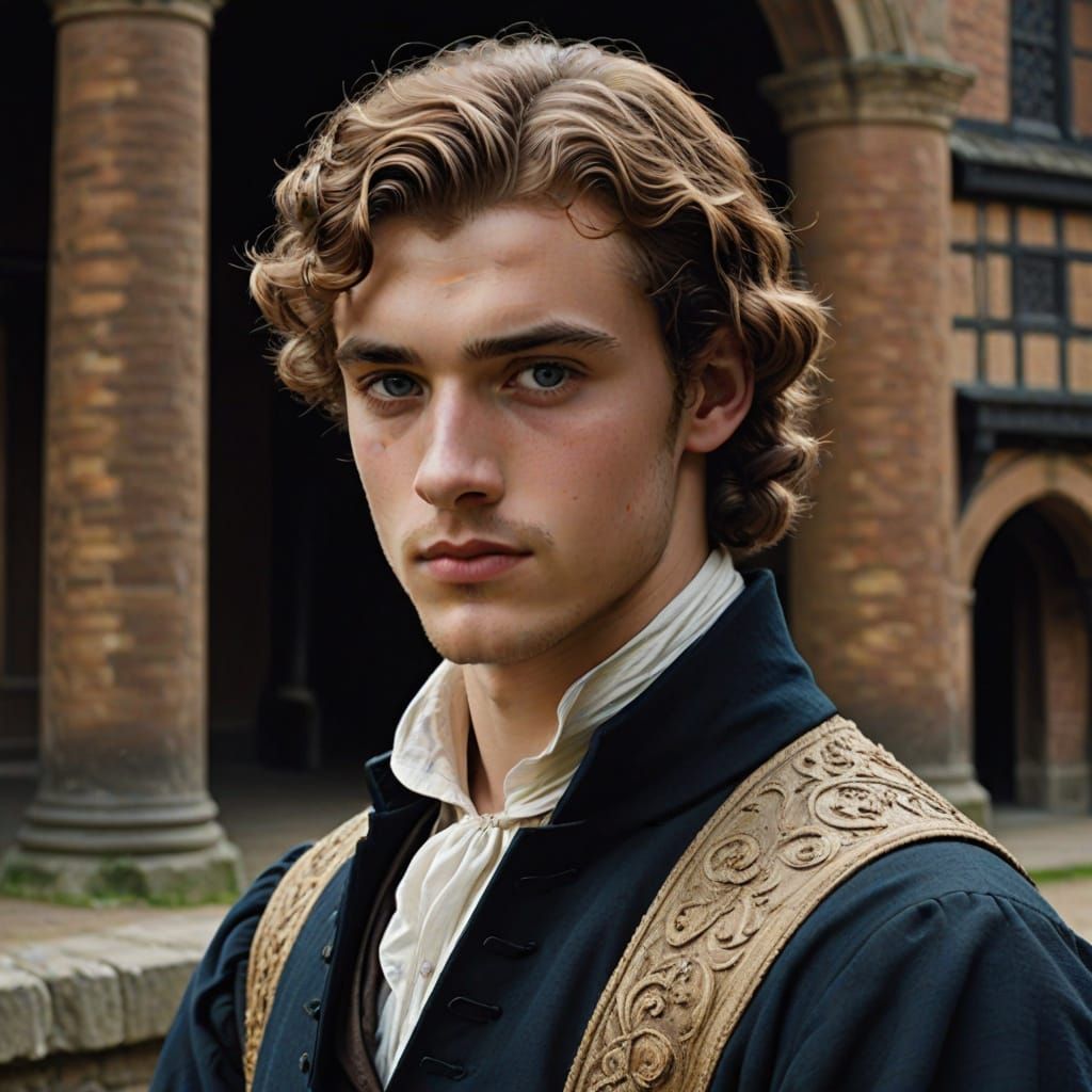 Elegant Portrait of a Young Actor, circa 1611