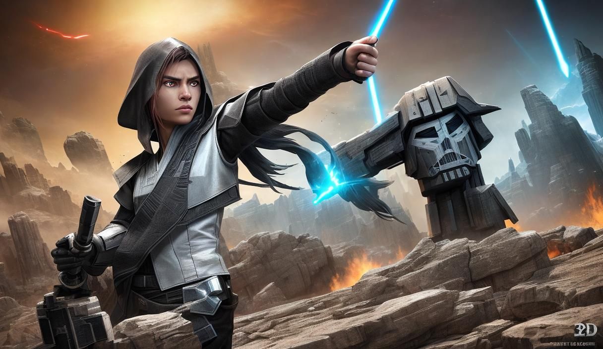 Jedi Shadow vs Sith Sorcerer in 3D Game Style