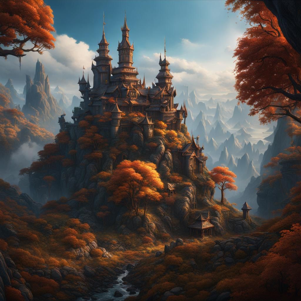 Fantastical Matte Painting with Intricate Details