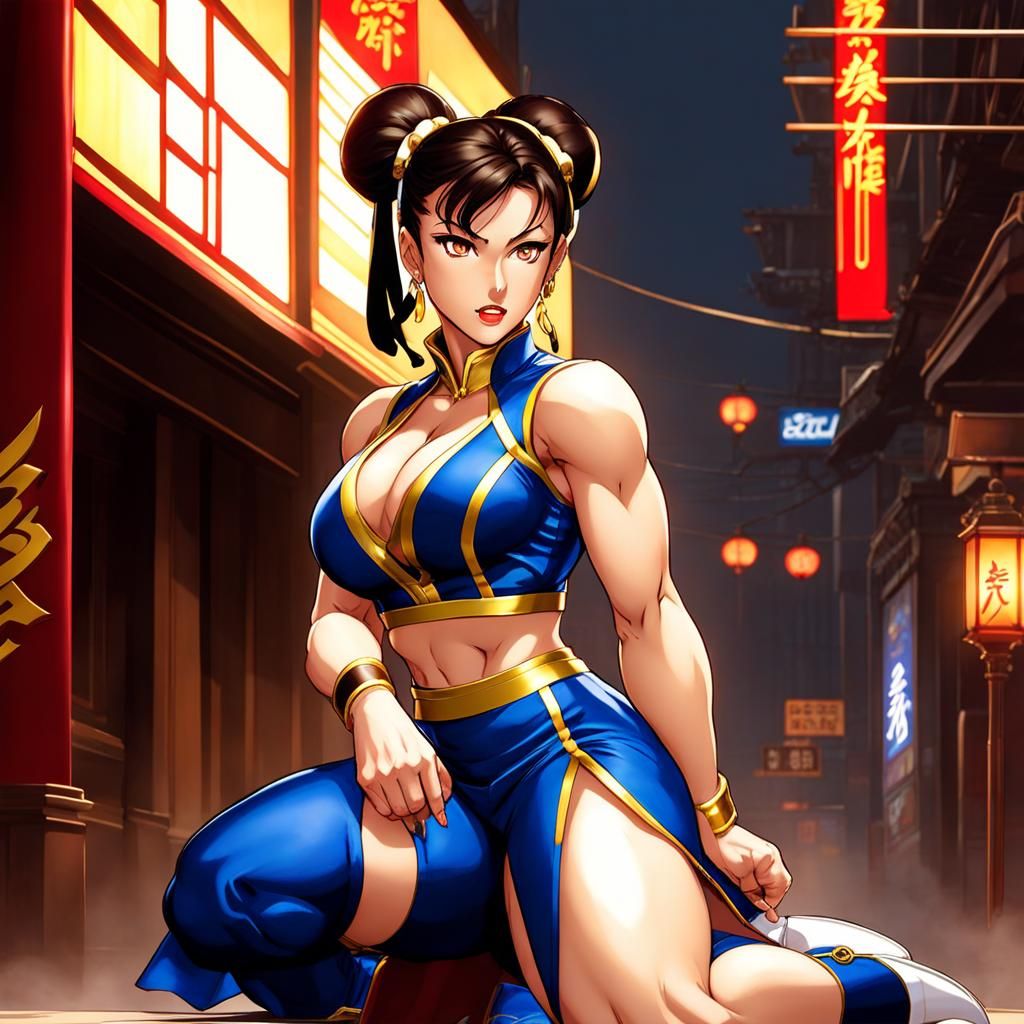 Chun Li Kneeling: Street Fighter Character