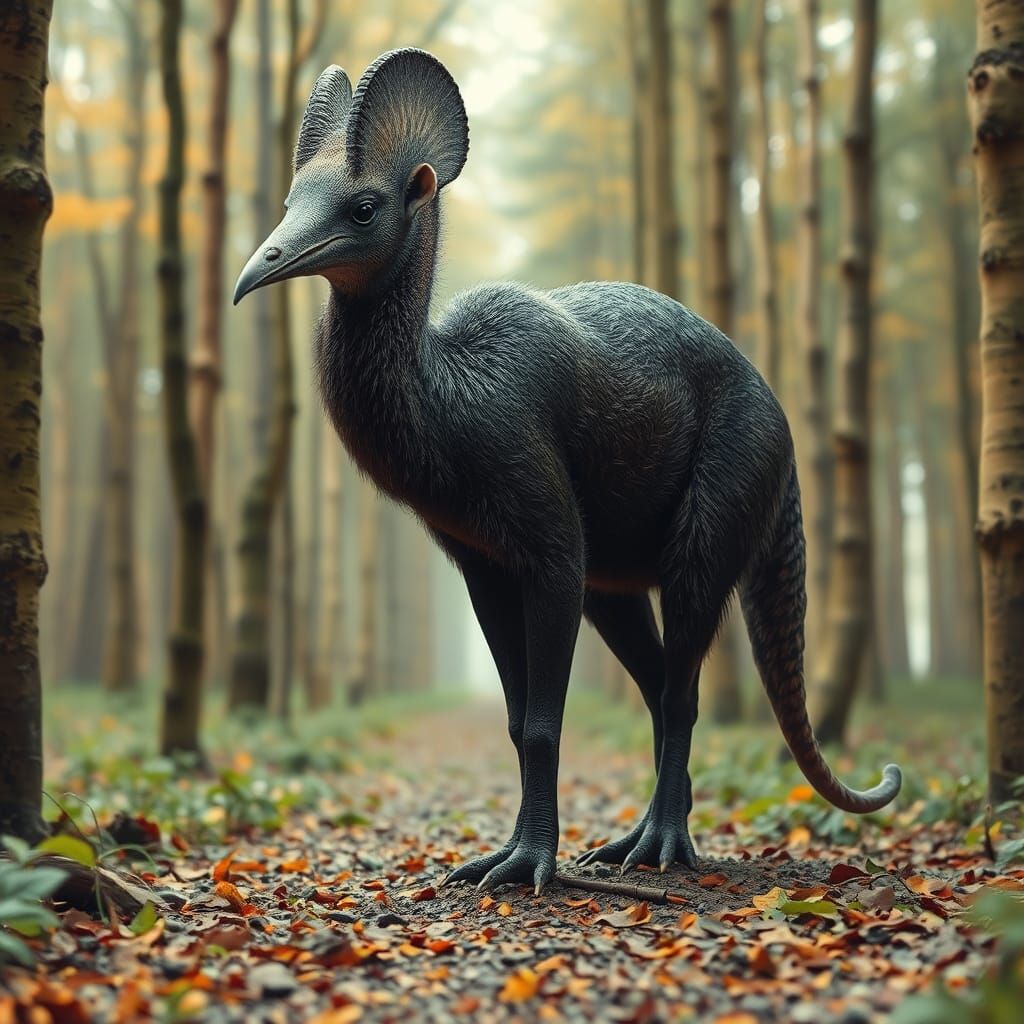 Surreal Anteater in Mirrored Dreamlike Forest