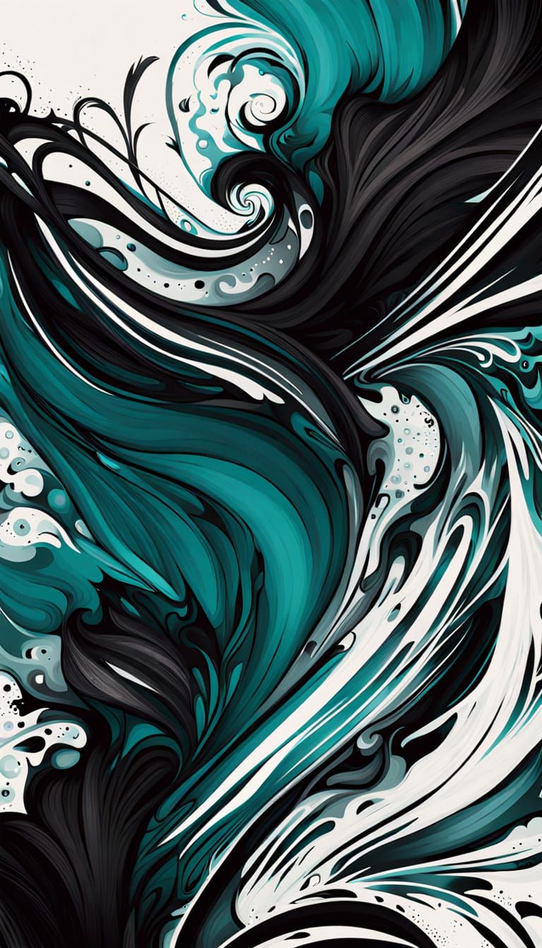 Surreal Tribal Tattoo Design Unfolds with Abstract Expressio...