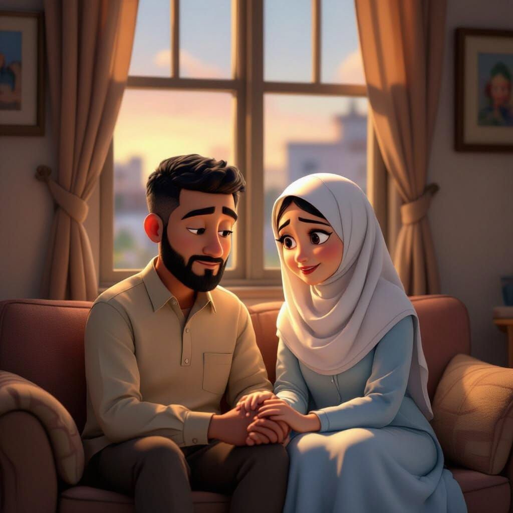 Gaza Home in 3D Disney Pixar Style