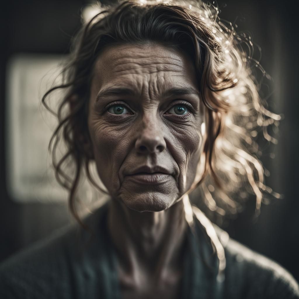 Intimate Woman's Portrait in Natural Lighting