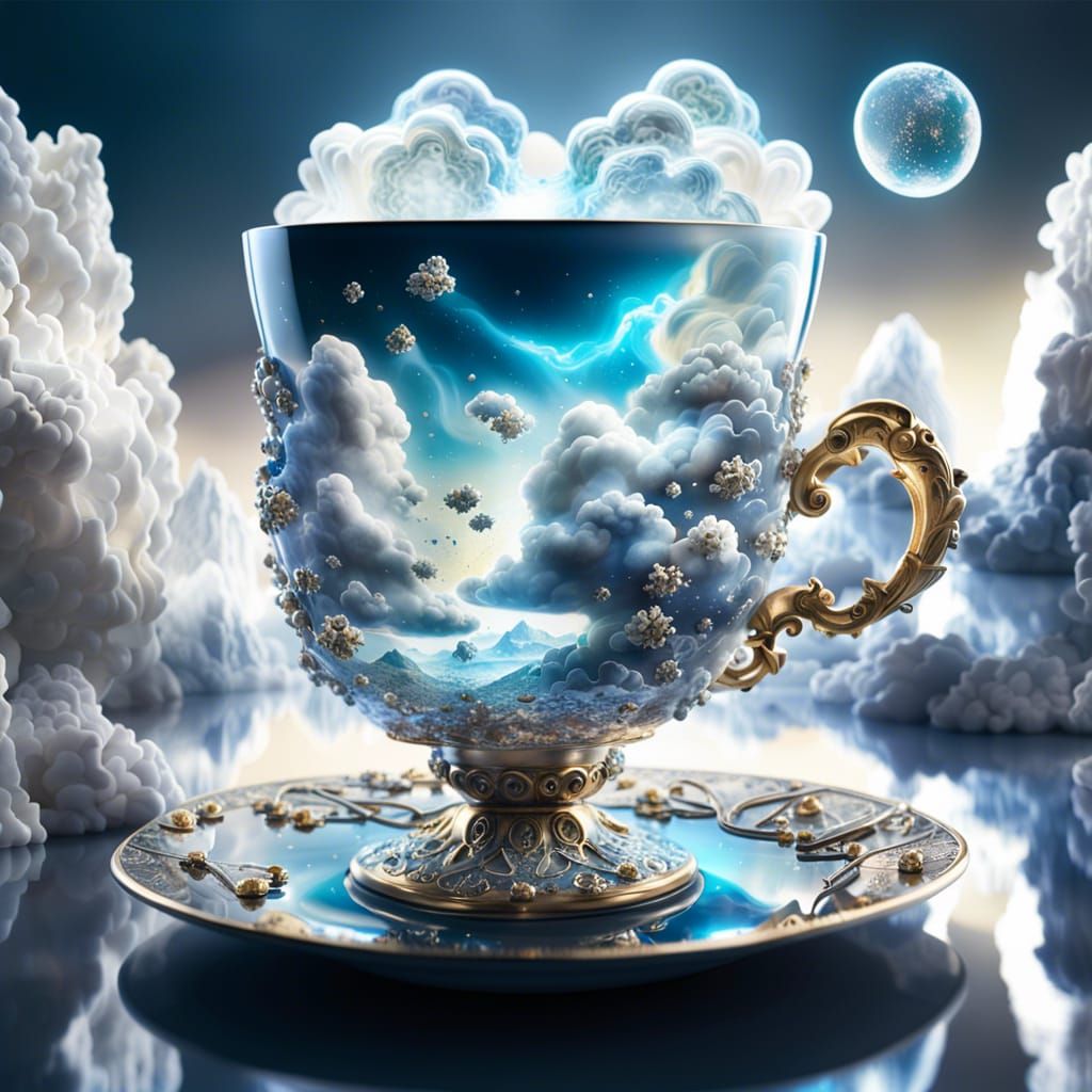 Ghibli-esque Surreal Dreamscape in Art Nouveau Style