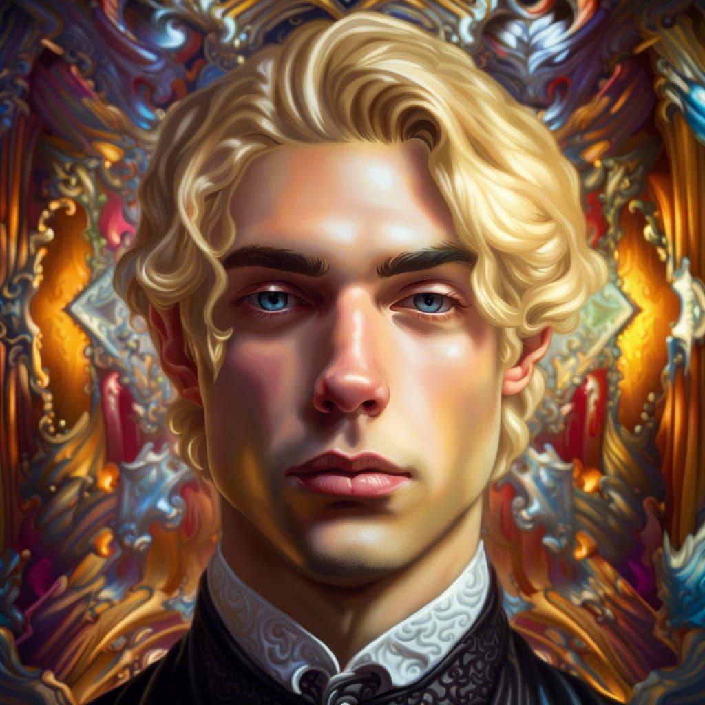 Victorian Man Portrait in Hyperrealistic Style