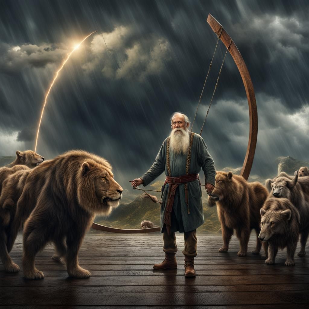 Noah on the Ark During the Storm