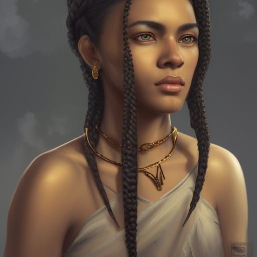 Goddess of the Forest in Regal Attire