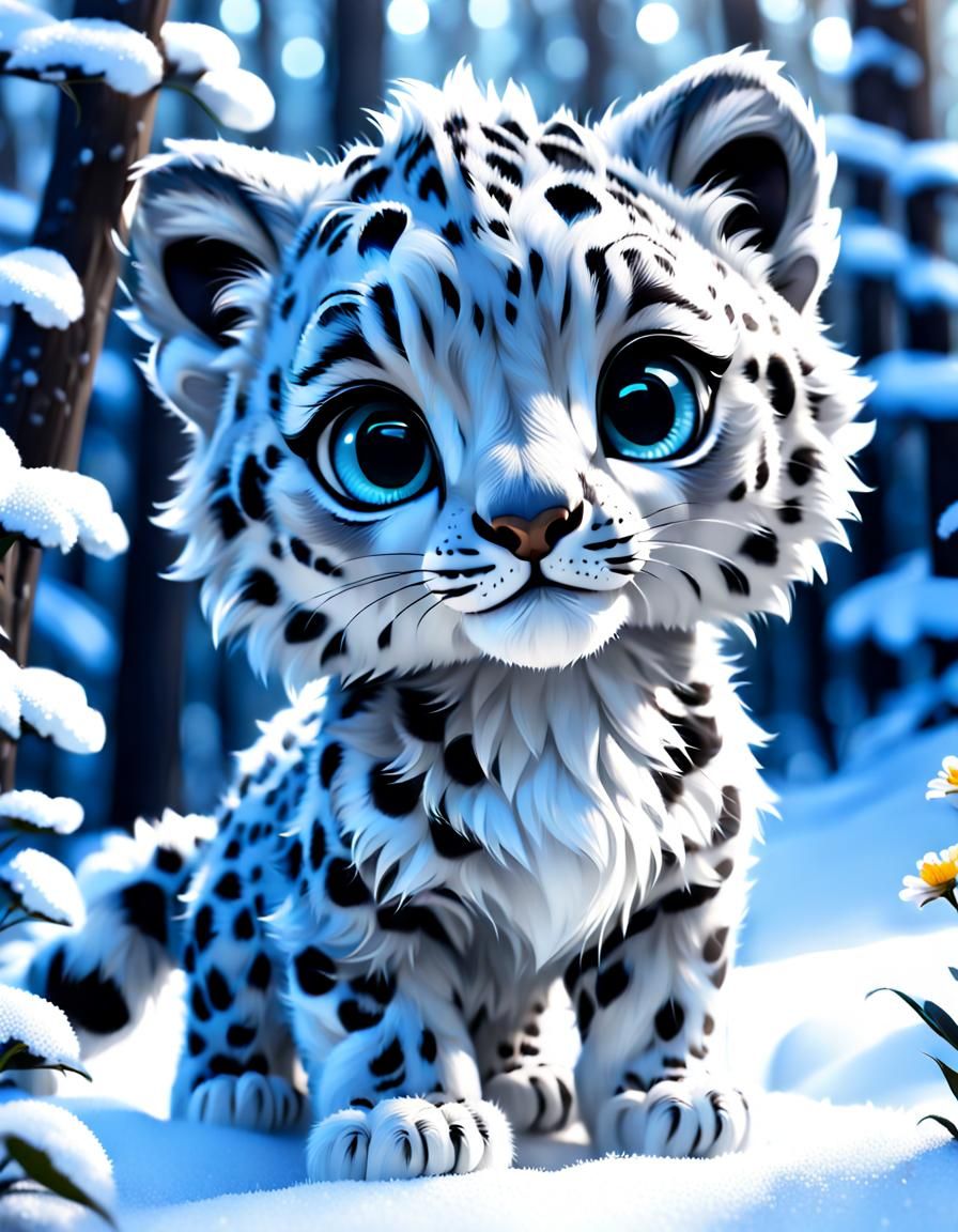 Baby Snow Leopard