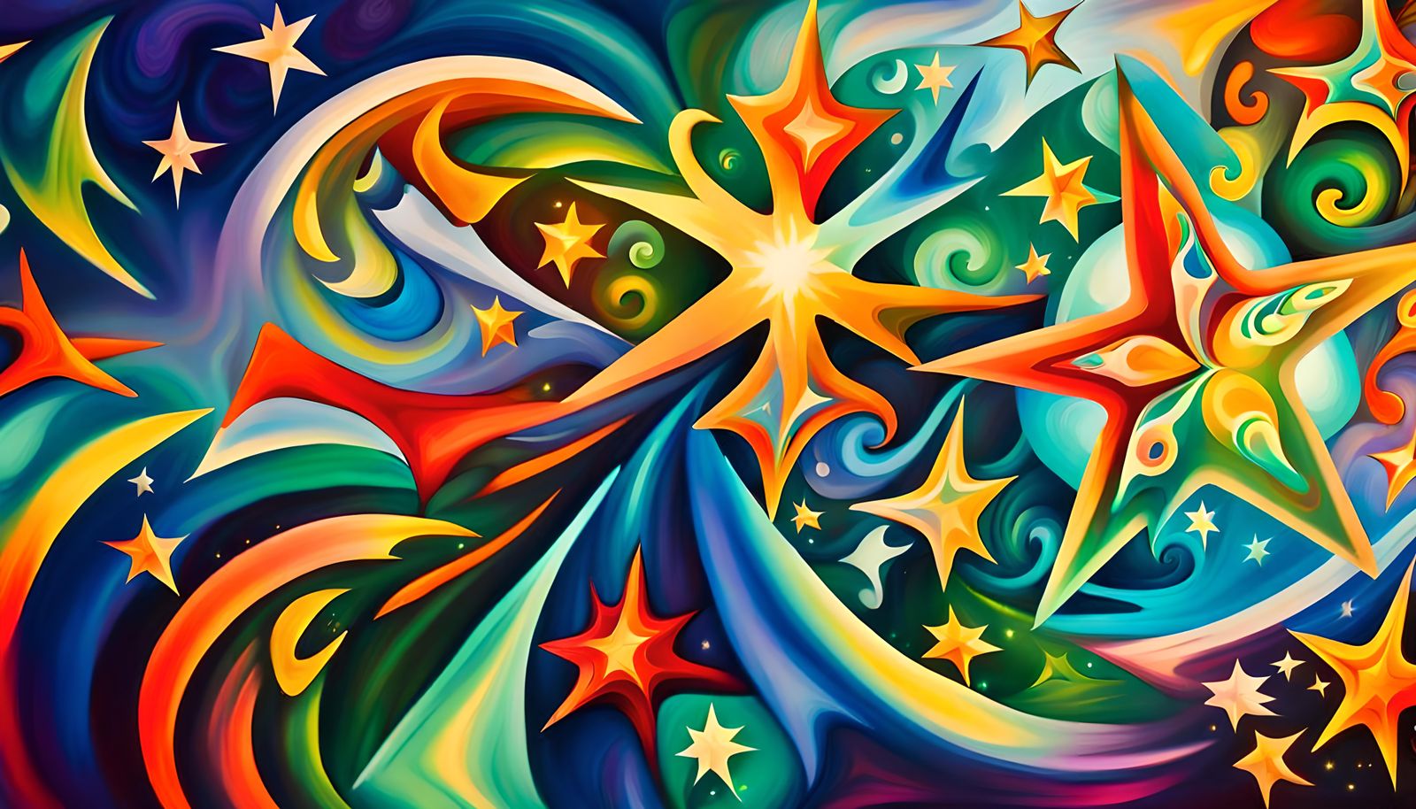 Iridescent Stars in Electro Magnetic Plasma Maelstrom