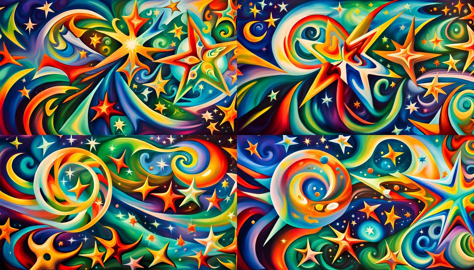 Iridescent Stars in Electromagnetic Plasma Maelstrom