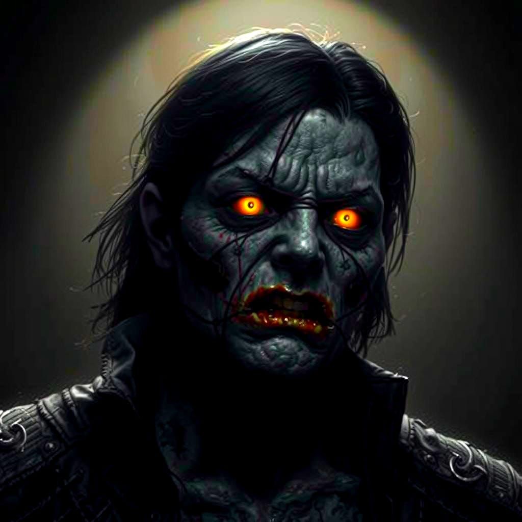 Horrifying Stitched Zombie in Hyper-Realistic Detail