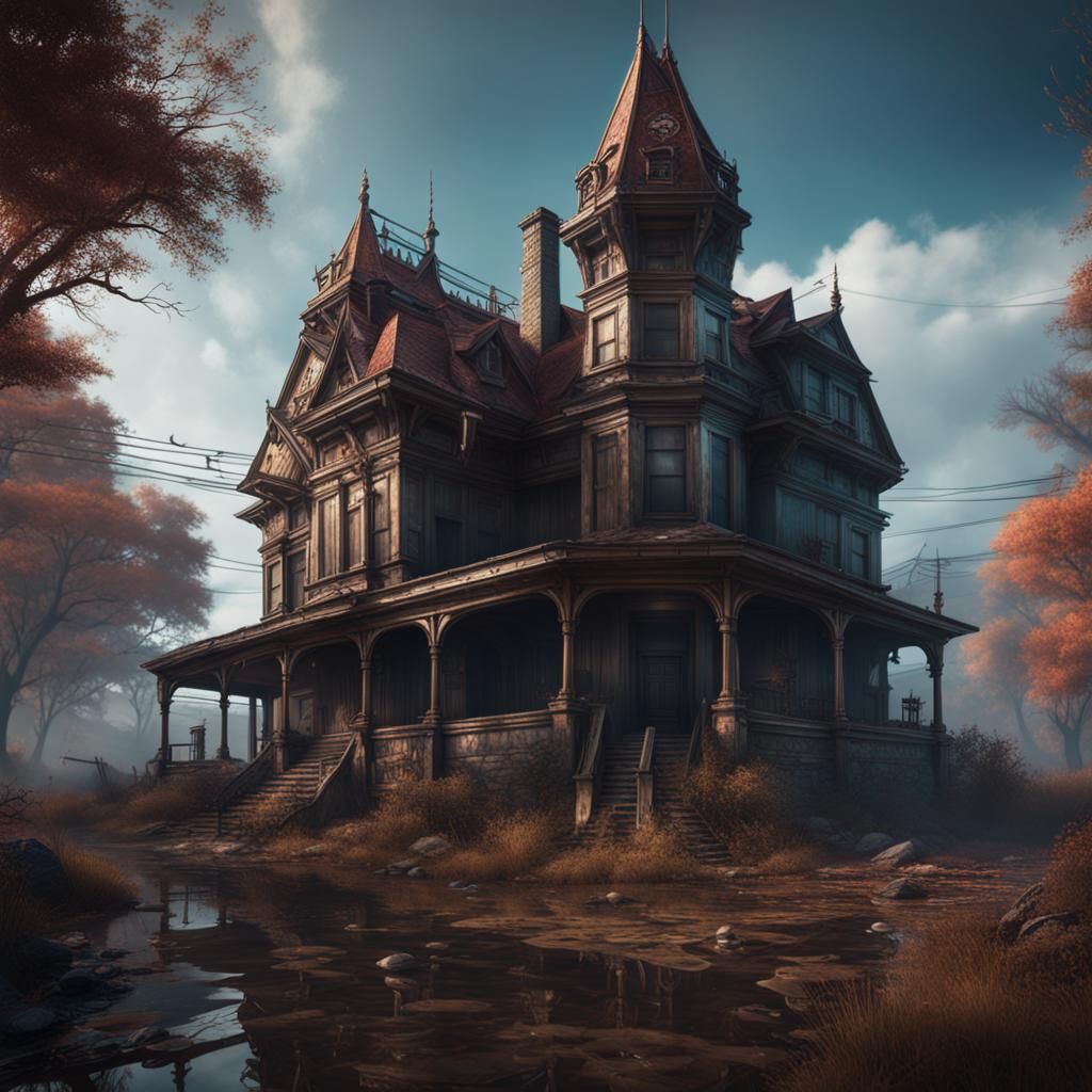 Menacing 20th Century Psycho Killer: Digital Matte Painting