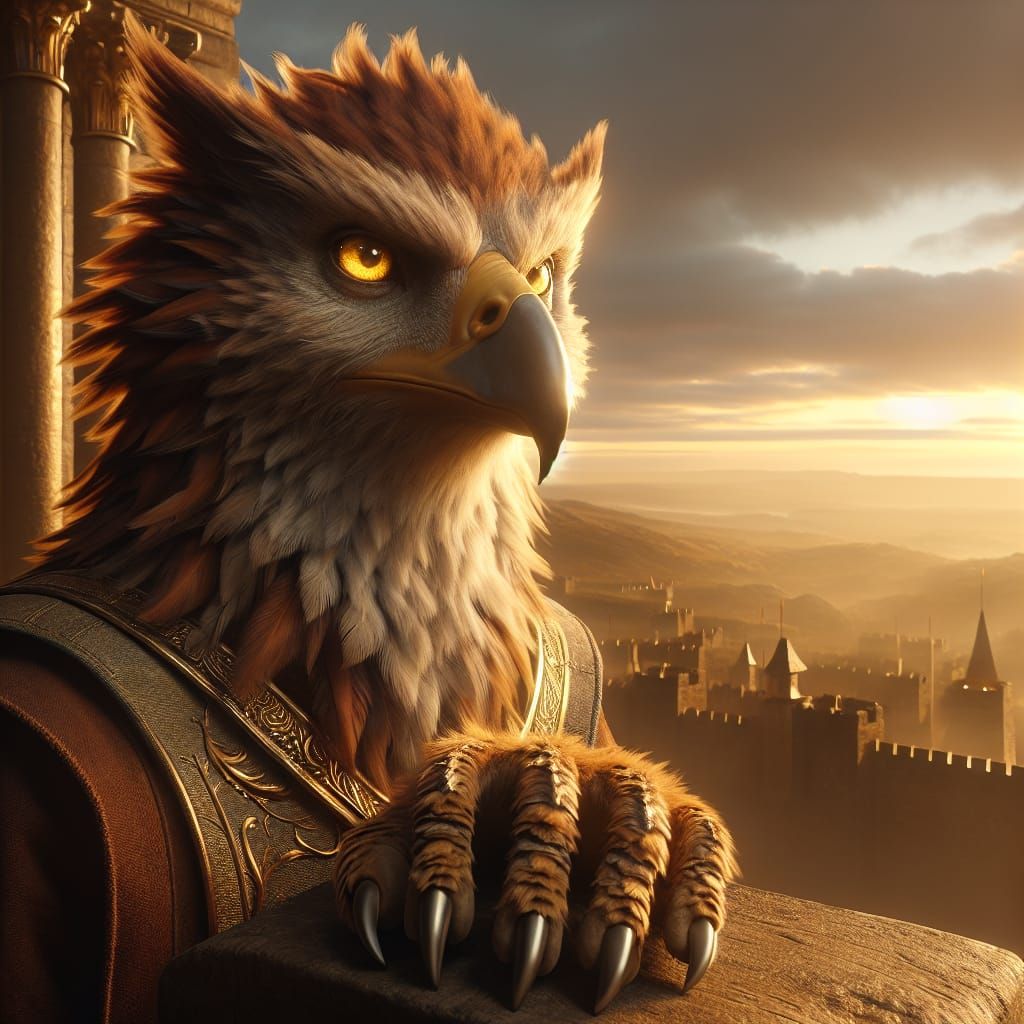 Regal Griffin Sentinel at Dawn