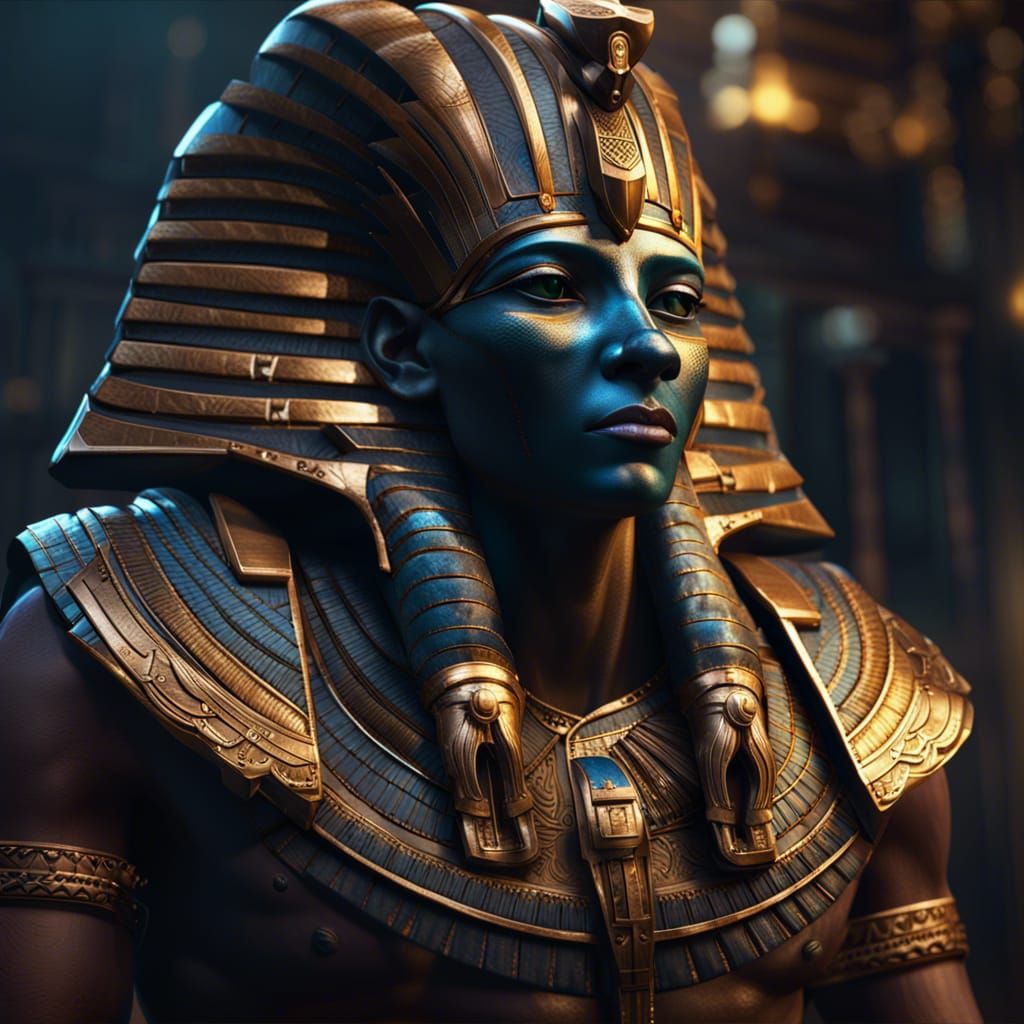 Egyptian Gods in Dark Fantasy Style