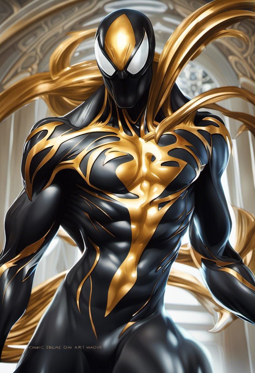 Gold Venom Symbiote: Sleek, Elegant Klyntar Design