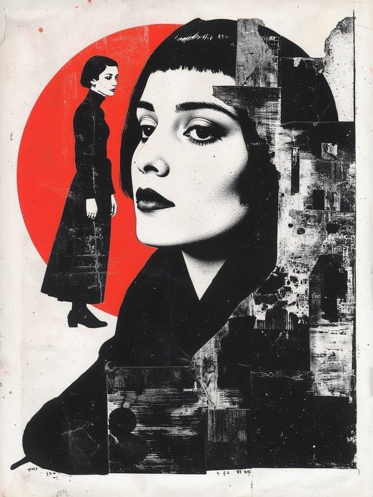 Carmen Dell’Orrifice in Picasso-esque Newspaper Print