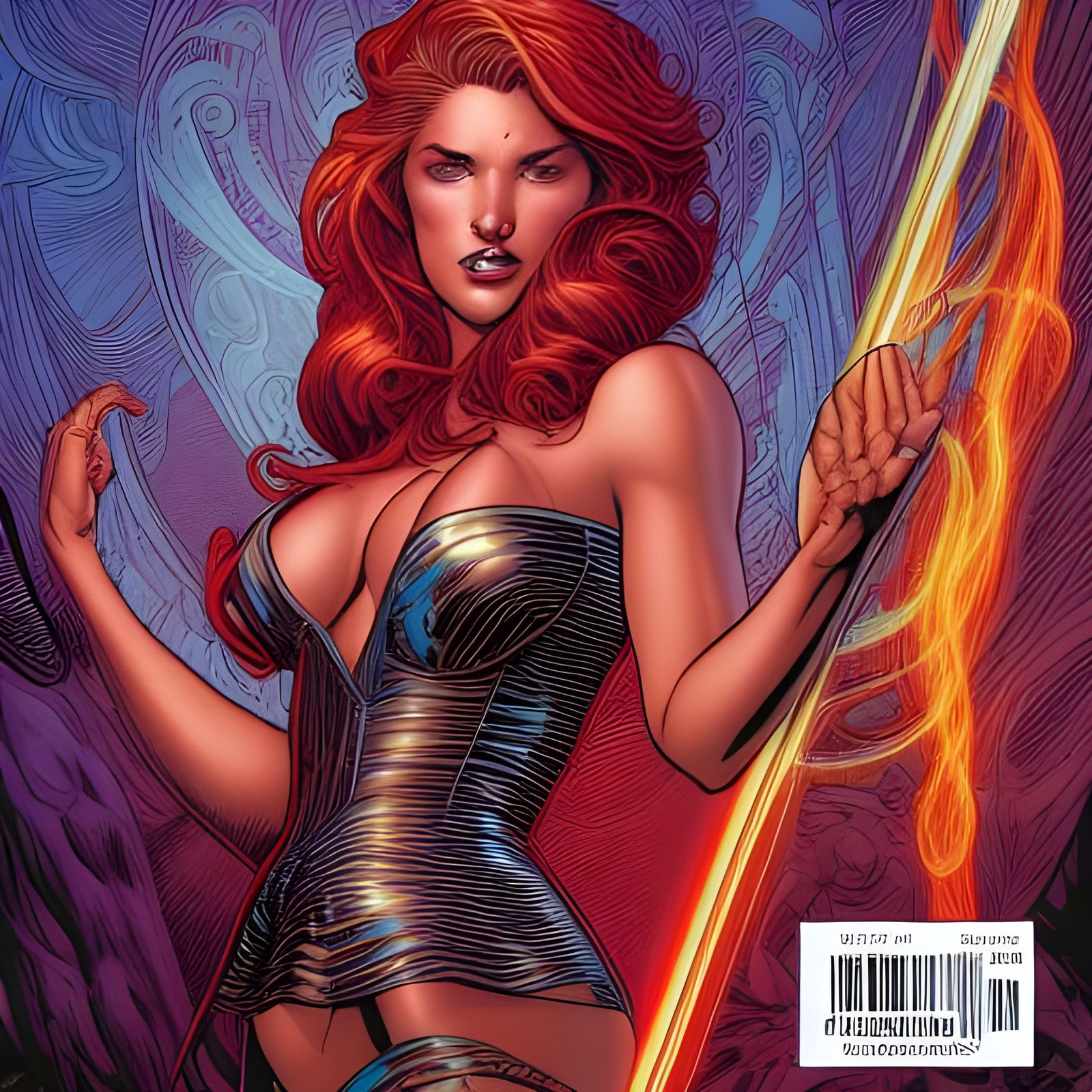 Comic Book Art of Beautiful Woman