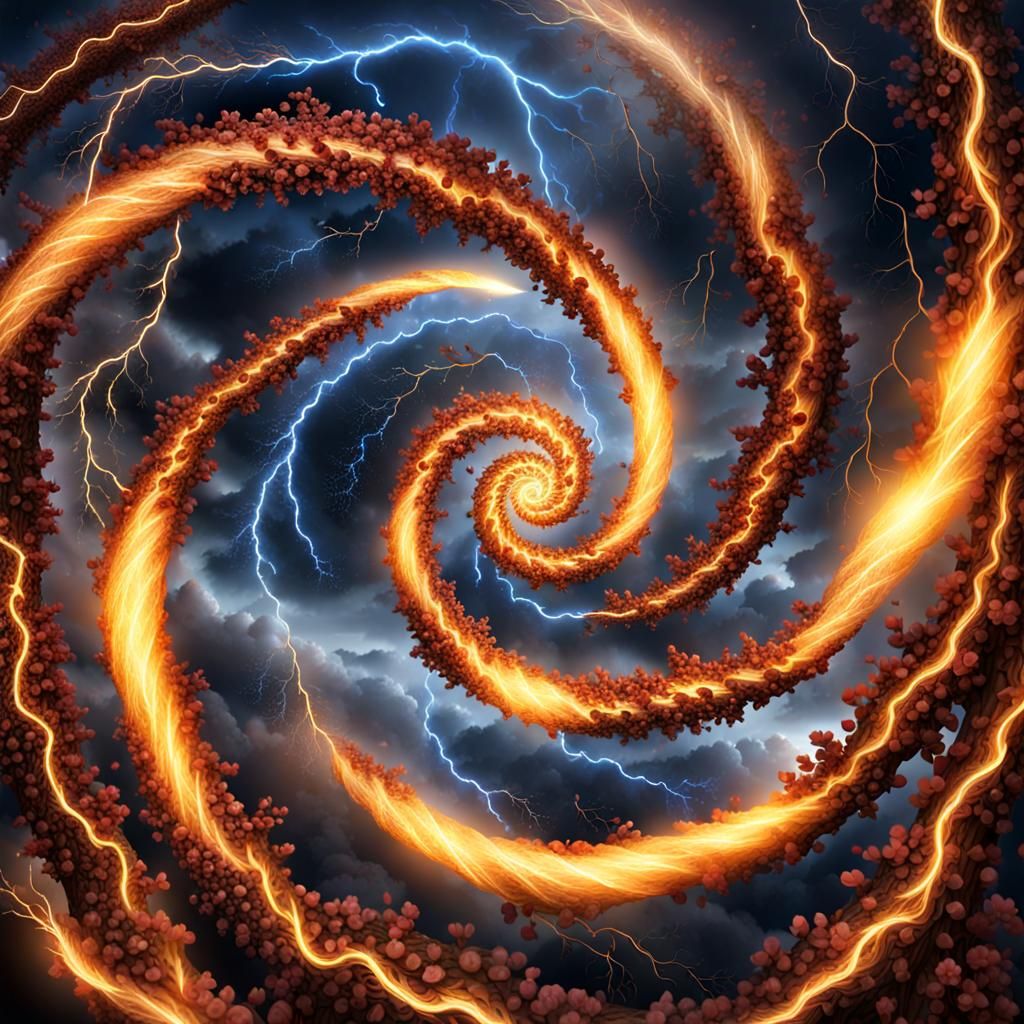 Infinite Lightning Spiral: A Powerful Display of Energy