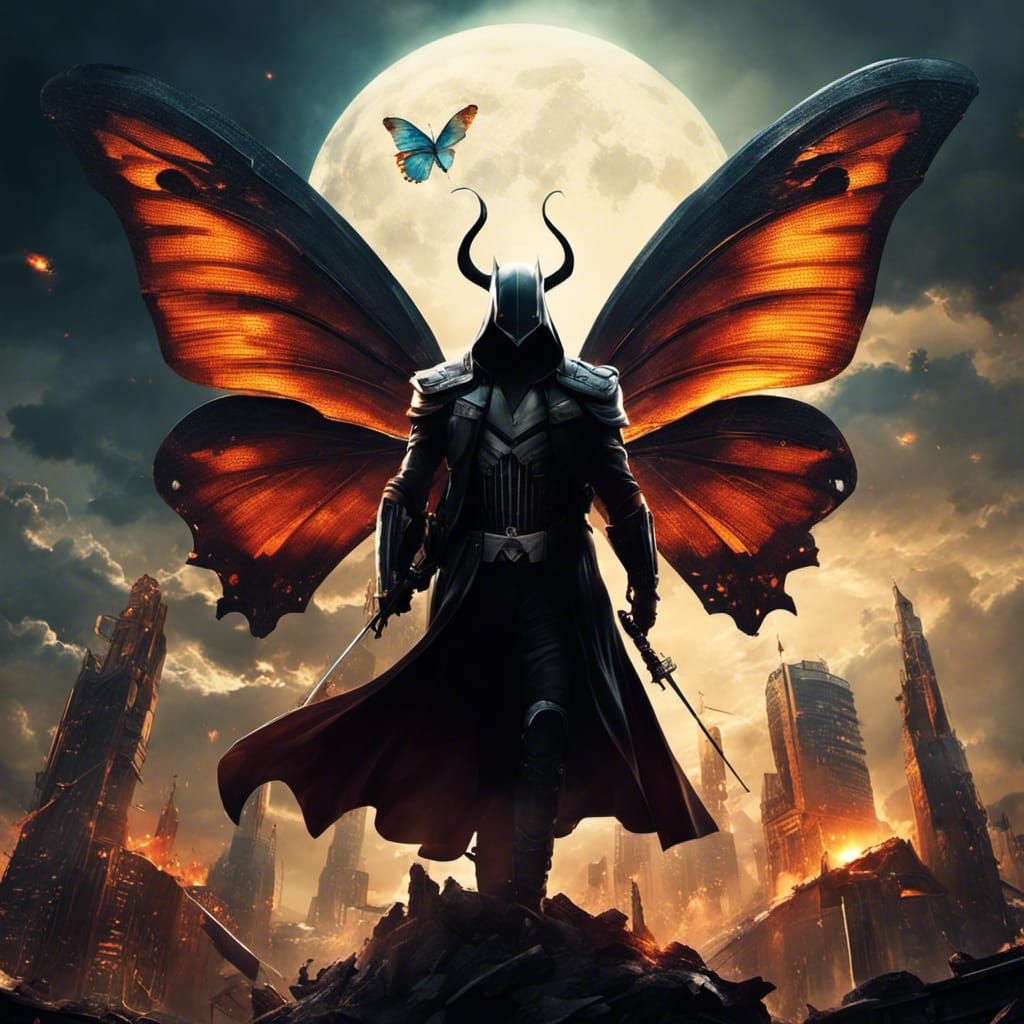 Apocalyptic Butterfly Grim Reaper Digital Painting