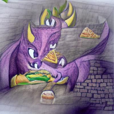 Spyro the Dragon at Subway: DeviantArt Style