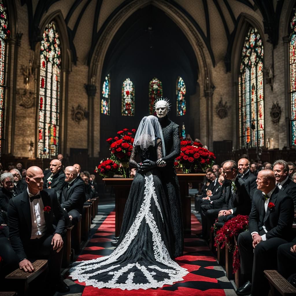 Hellraiser's Pinhead and Bride: A Cinematic Wedding