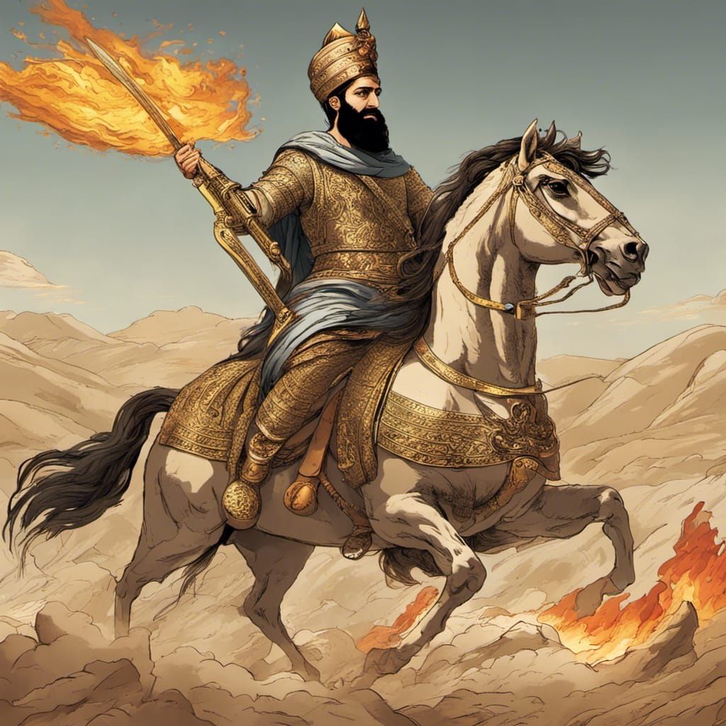 Cyrus the Great Rides into Battle